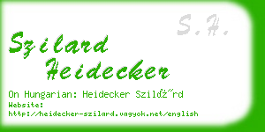 szilard heidecker business card